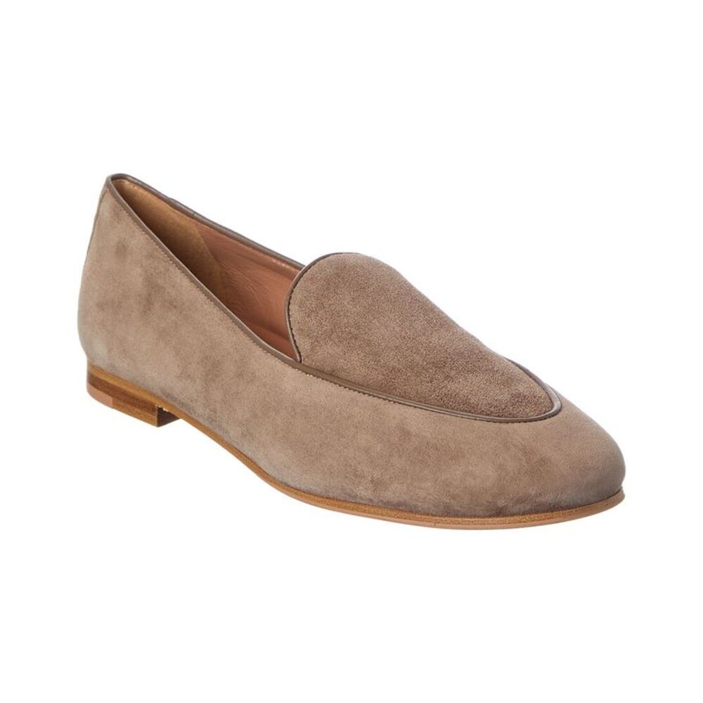 Aquazzura Guanto Leather Slipper, Brown